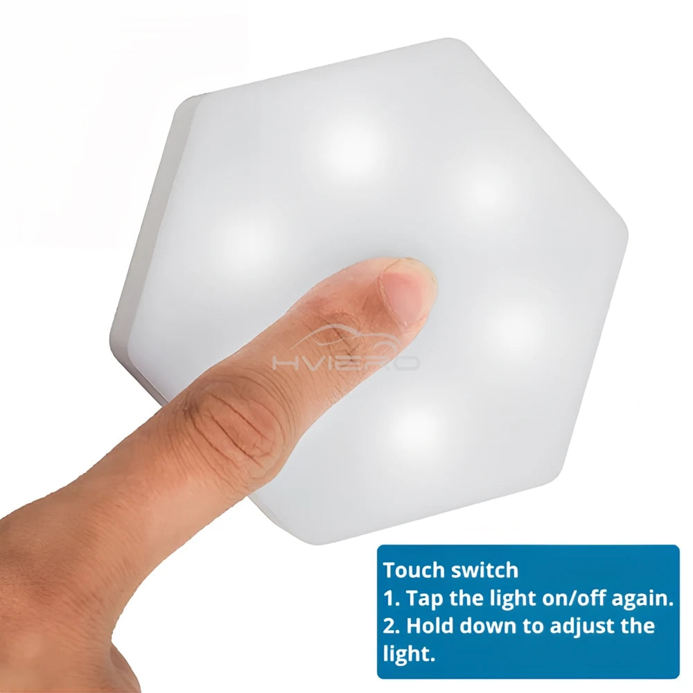 Luces de casa hexagonales