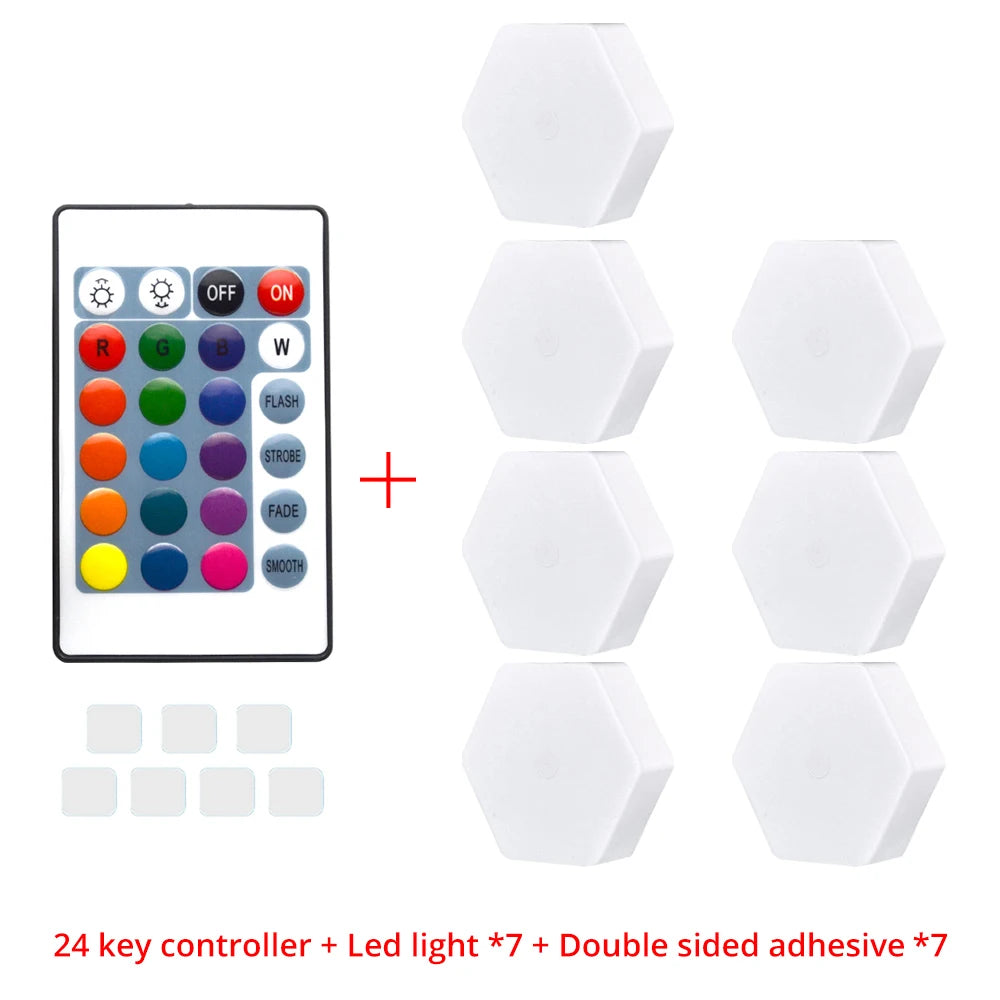 Luces de casa hexagonales