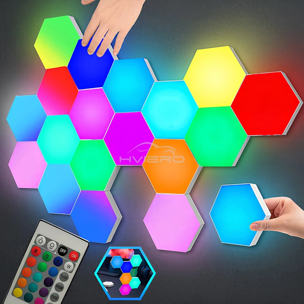Luces de casa hexagonales